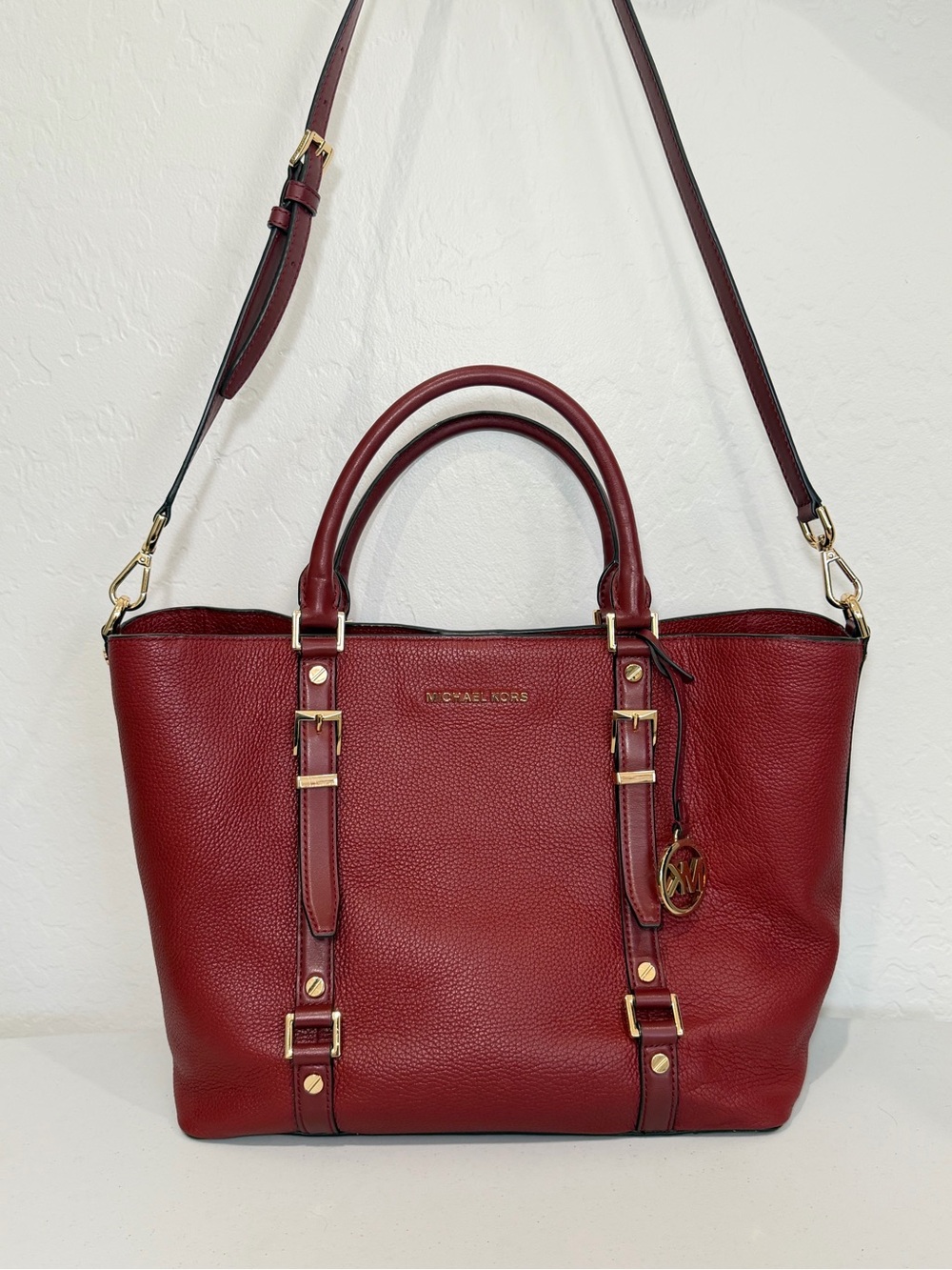 Michael Kors Bedford Legacy Large Pebbled Leather Grab Tote Bag